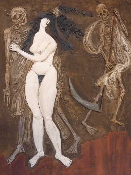 Das Mädchen und der Tod (la jeune fille et la mort) - bas-relief © Clément