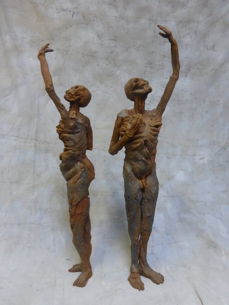 Deux transis - sculpture © Clément